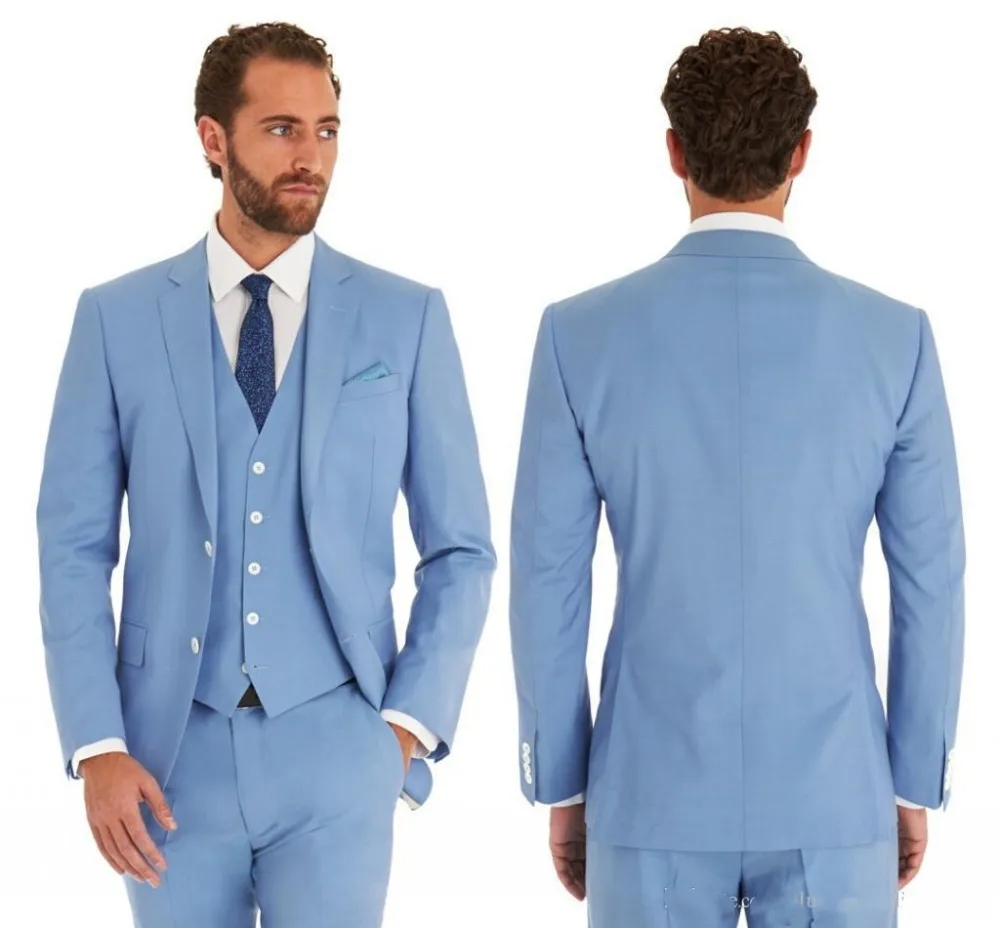 sky blue wedding suits for groom