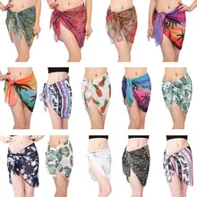 Прямая поставка, женские пляжные саронги, шифон, накидка, бикини, купальник, накидка, юбка, купальник