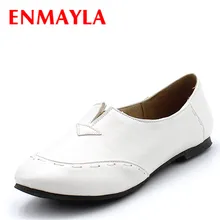 Enmayla/Самые популярные Портативный женские лоферы повседневная обувь женские балетки на плоской подошве женская обувь без застежек на плоской подошве большой Размеры 34–43