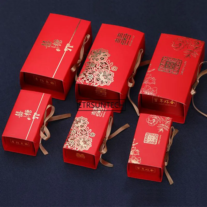 Коробка конфет китайский Двойное Счастье Единорог бумажная коробка для шоколада DIY Свадебная вечеринка подарочная упаковка коробка 200 шт