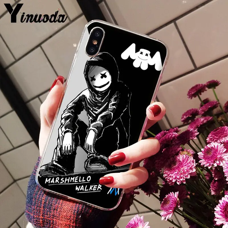 Yinuoda MARSHMELLO Прозрачный мягкий силиконовый чехол для телефона из ТПУ Apple iPhone 8 7 6 6S Plus