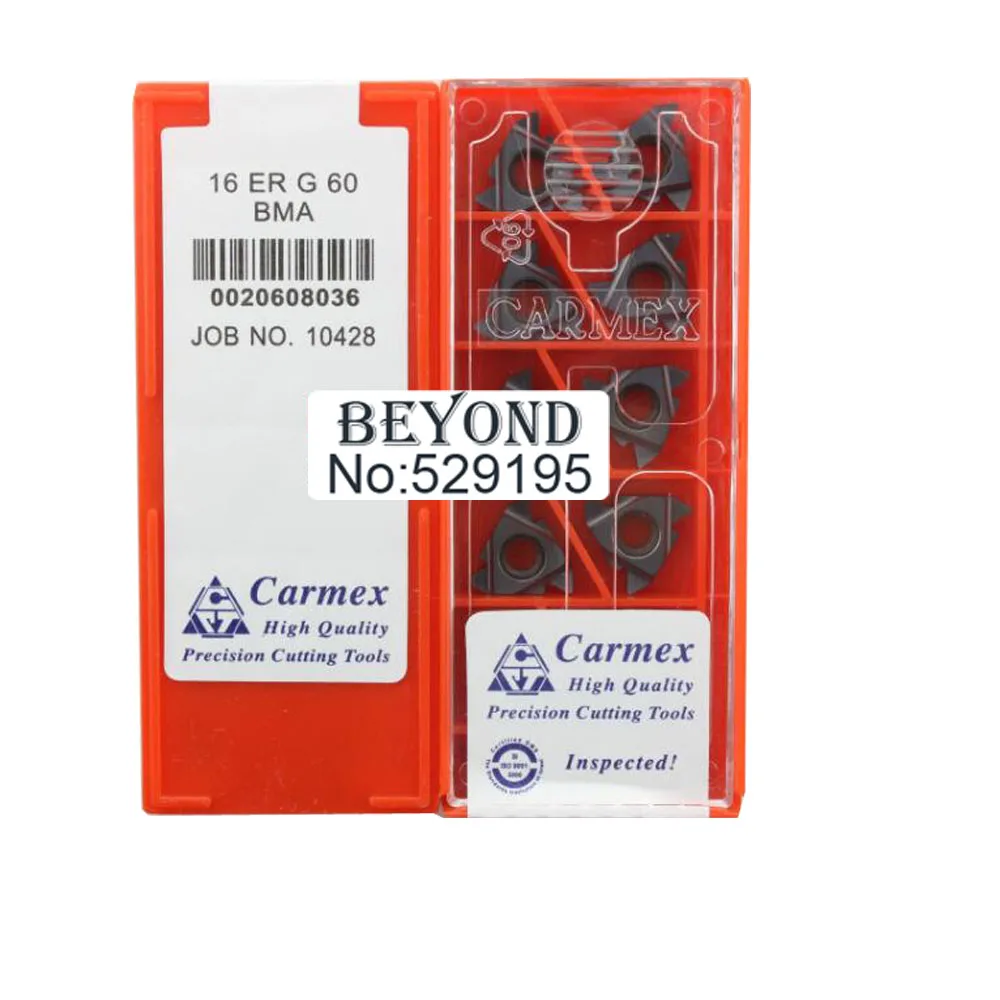 

16 ER G 60 BMA,CARMEX thread turning inserts partial profile 60 degree EXTERNAL threading insert tool holder boring bar