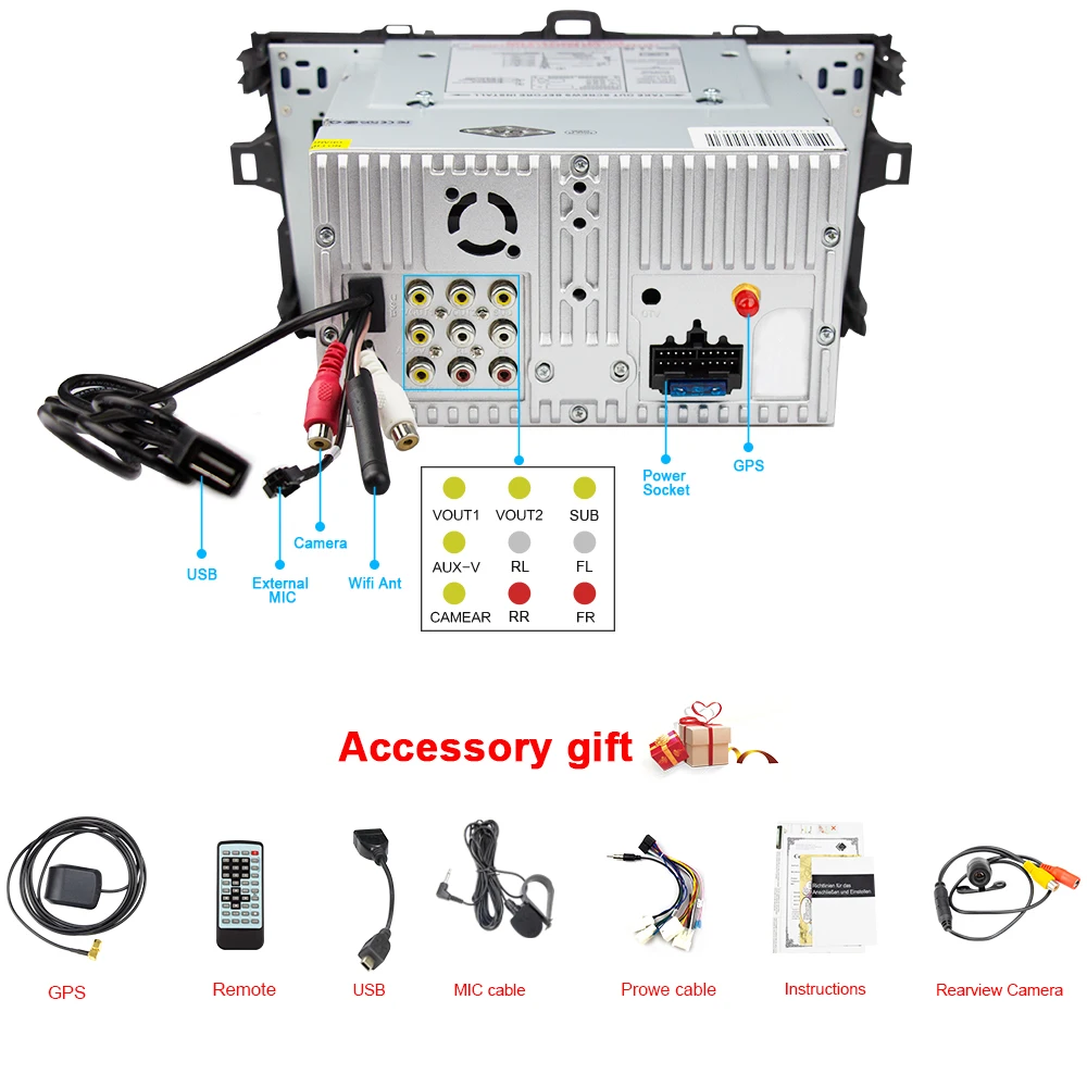 Sale Eunavi 2 din TDA7851 Android 9.1 car dvd player gps for Toyota Corolla 2007 2008 2009 2010 2011 8