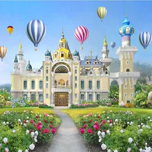 Пользовательские 3D девушки принцесса мечта замок детская комната фрески гостиная спальня настенные украшения Водонепроницаемые настенные ткани обои