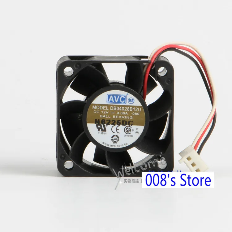 Кулер для ЦП DB04028B12U -089 40*40*28 мм 12 В постоянного тока 0 66a-089 с двумя