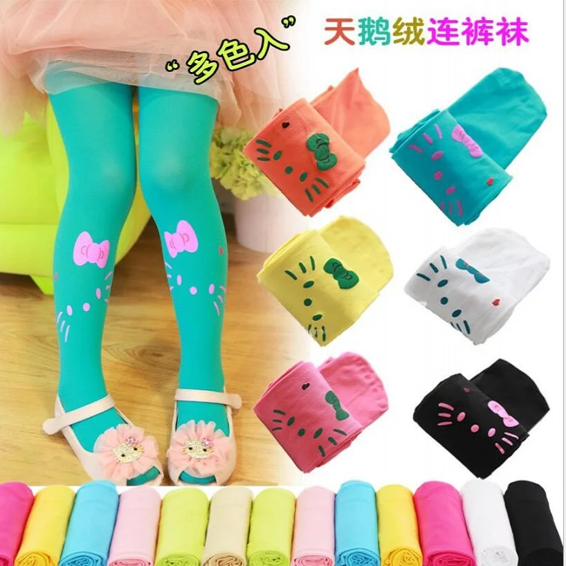 

Pink girls children girls tights Velvet candy colors Cute Cat Fish Tights for baby kids Girls Pantyhose Stocking