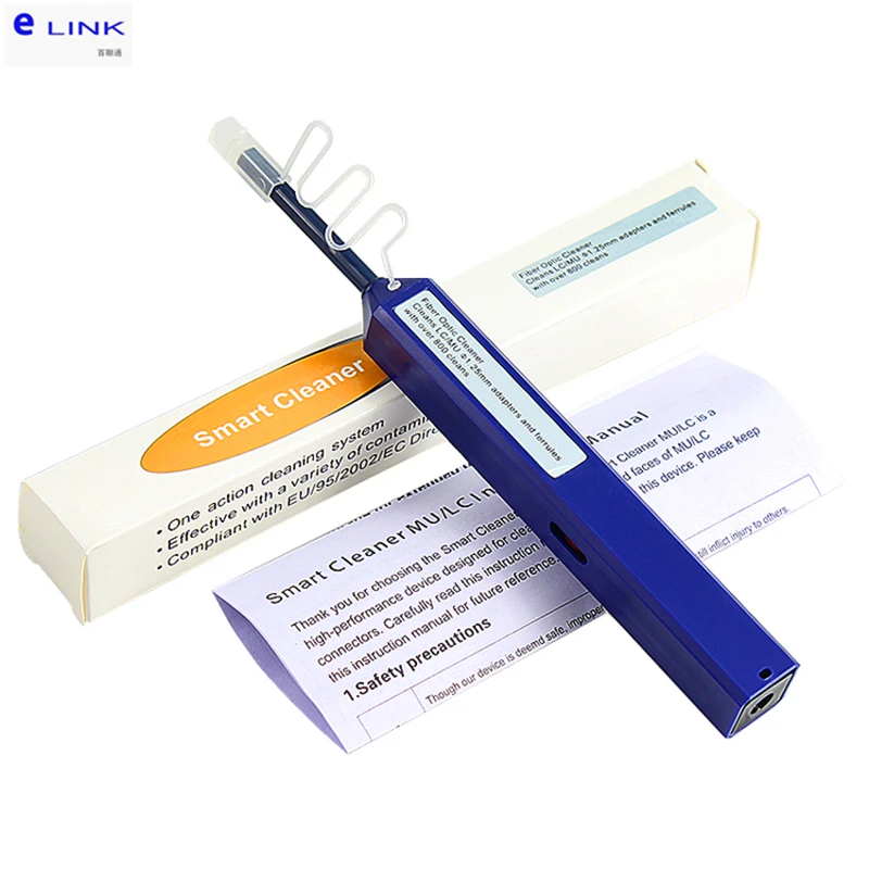 fiber cleaner LC 1.25mm One Click Pen for fibre optical connector adapter ceramic ferrule ftth face cleaning free shipping ELINK 1 4 junction box for drop cable ftth connection tube optical fiber furcate 4 core branch device free shipping elink 100pcs