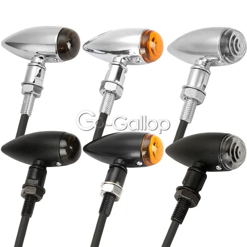 

2 pcs Heavy Duty Motorcycle Bullet Turn Signals Indicators Blinker Lights For Honda Suzuki Kawasaki Harley Yamaha Cruisers