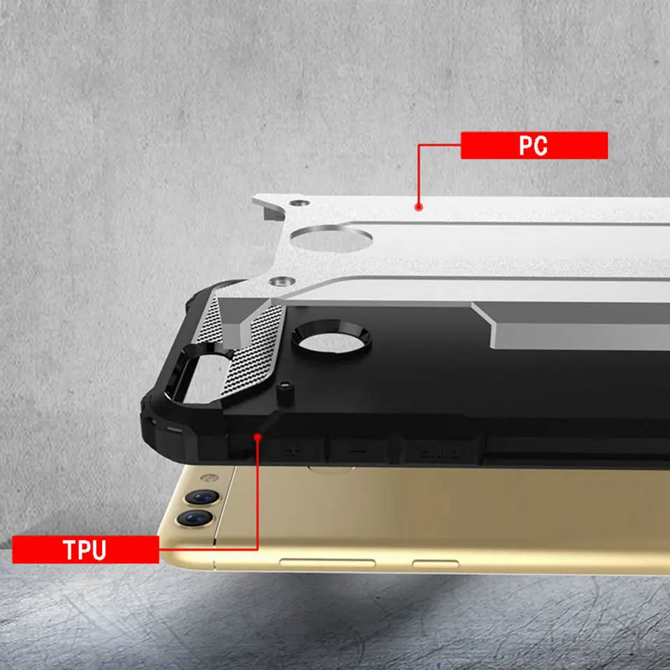Reaoom for Huawei P Smart Case Heavy Protection Armor Shockproof Silicone Phone Cases Coque for Huawei Enjoy 7S Back Cover Funda (8)