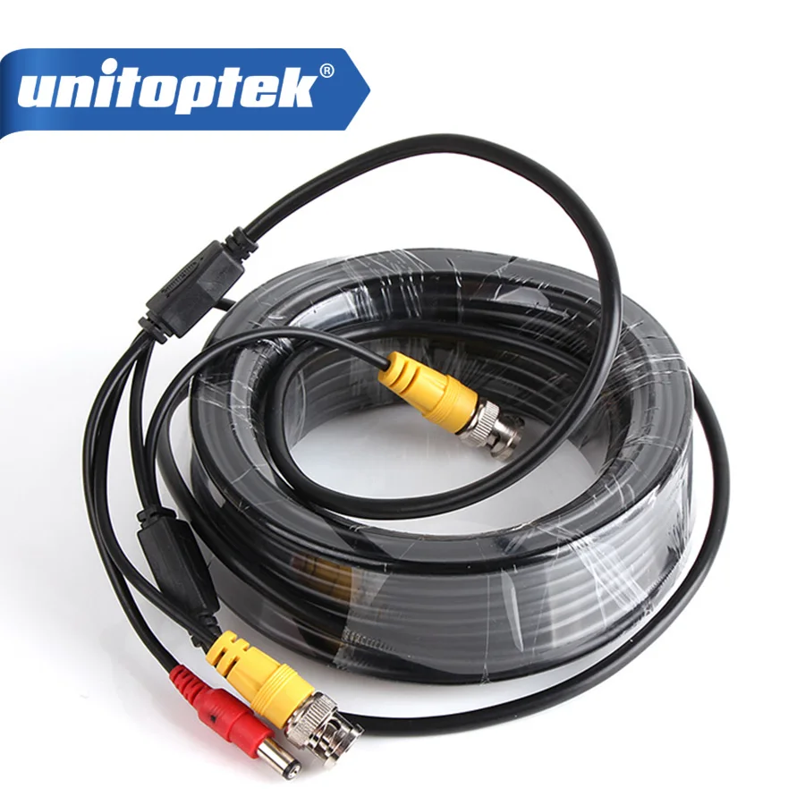 

15M(50ft) CCTV Cable BNC+DC Connector CCTV Video Power Cable Support HDCVI,HDTVI,AHD Security Camera OR Array IR CCTV Camera