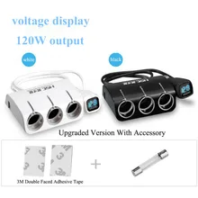 HSC 3 Sockets Way Car Auto Cigarette Lighter Splitter Power Adapter Dual 2 USB Car Charger