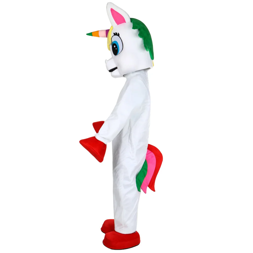 Маленький Единорог Пони костюм талисмана Летающий костюм коня-маскота радуга Пони маскарадный костюм для взрослых Хэллоуин Вечерние