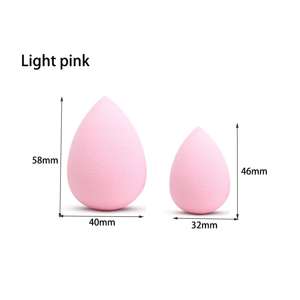 1pcs Large Size Makeup Puff + 1pcs Small Size Cosmetic Sponge Powder BB Cream Puff Water Drop Shape Makeup Accessories