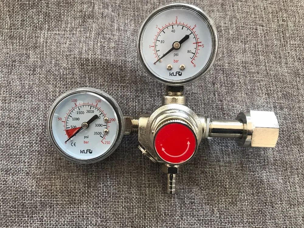 

New homebrew kegging Cornelius CO2 Gauge Regulator with 1/4" Barbed Shuttoff Valve W21.8