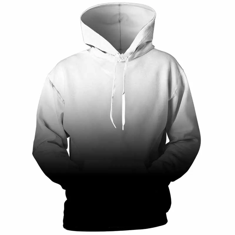 Black and white hoodie men Clearance