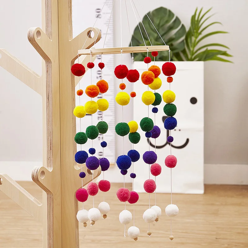 INS Nordic стиль плюшевые мяч колокольчики для детской комнаты украшения гостиная висит декор подарки для новорожденных дома Декор, фото, реквизит