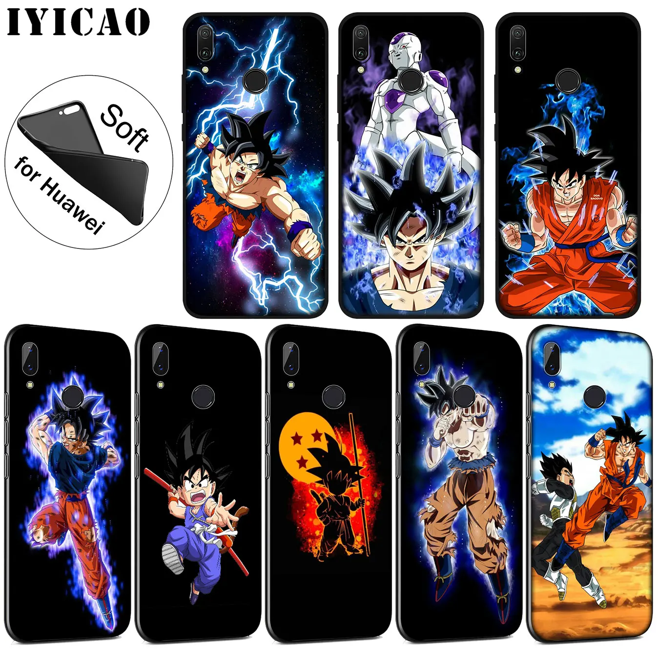 IYICAO Dragon Ball Z Goku Мягкий силиконовый чехол для телефона huawei P30 P20 Pro P10 P9 P8 Lite Mini 2017 2016 P