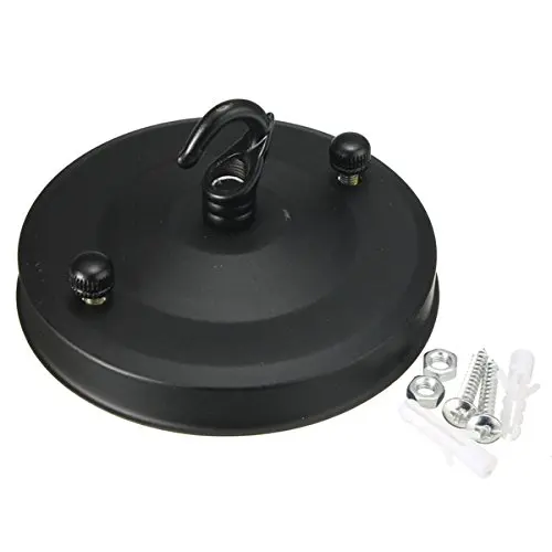 

Vintage black Ceiling Rose Ceiling Canopy Hook Plate Holder Chandelier Pendant Lamp Light Fitting DIY Accessory