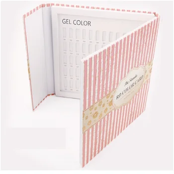 

Lily angel Professional Nail Gel Polish Colors Show Chart Color Card Gel Colors Display Card Book Chart with Tips Z10