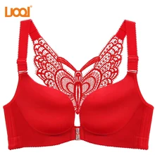 

Bralette Sexy Seamless Front Closure Bra Butterfly Adjustable Plus Size Push Up Bra Large Size Bras For Women brasier Lingerie