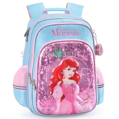 Модная маленькая Русалочка Принцесса Ариэль, школьная сумка для девочек, чехол-карандаш для детей, рюкзак для начальной школы - Цвет: Only Bag