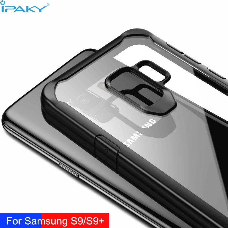 

iPaky Transparent Case For Samsung Galaxy S9 Plus Case S9 Cover Soft TPU+PC Back Armor Shockproof Case for Galaxy S9 Coque Bags