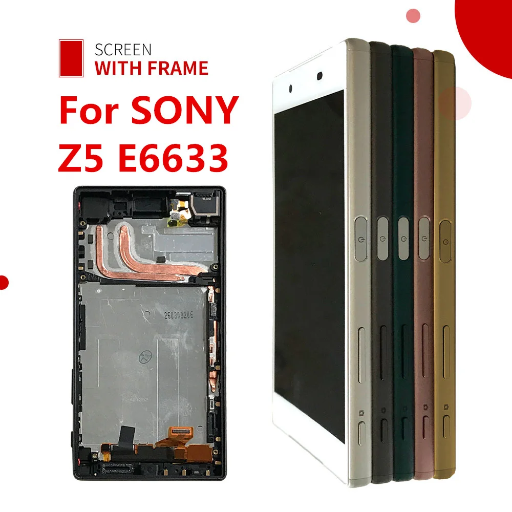 

ORIGINAL LCD For SONY Xperia Z5 LCD Display Touch Screen For SONY Xperia E6603 E6653 E6633 E6683 Z5 Dual LCD display with Frame