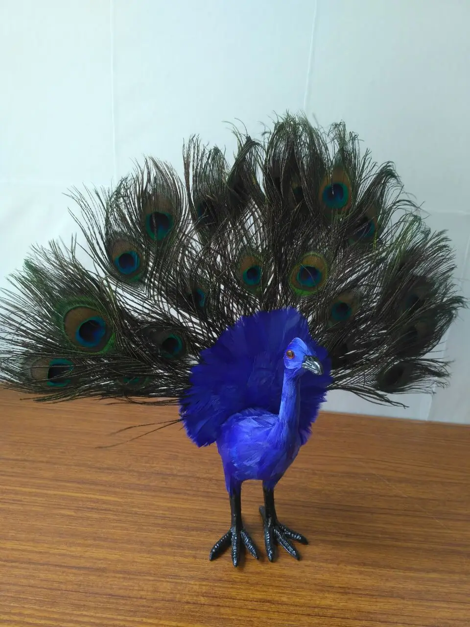 simulation peacock model plastic&furs 50x35cm handicraft ,home garden