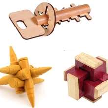 3 шт./компл. классические 3D деревянные бурры головоломки ума вызов деревянные головоломки игры игрушки для взрослых детей