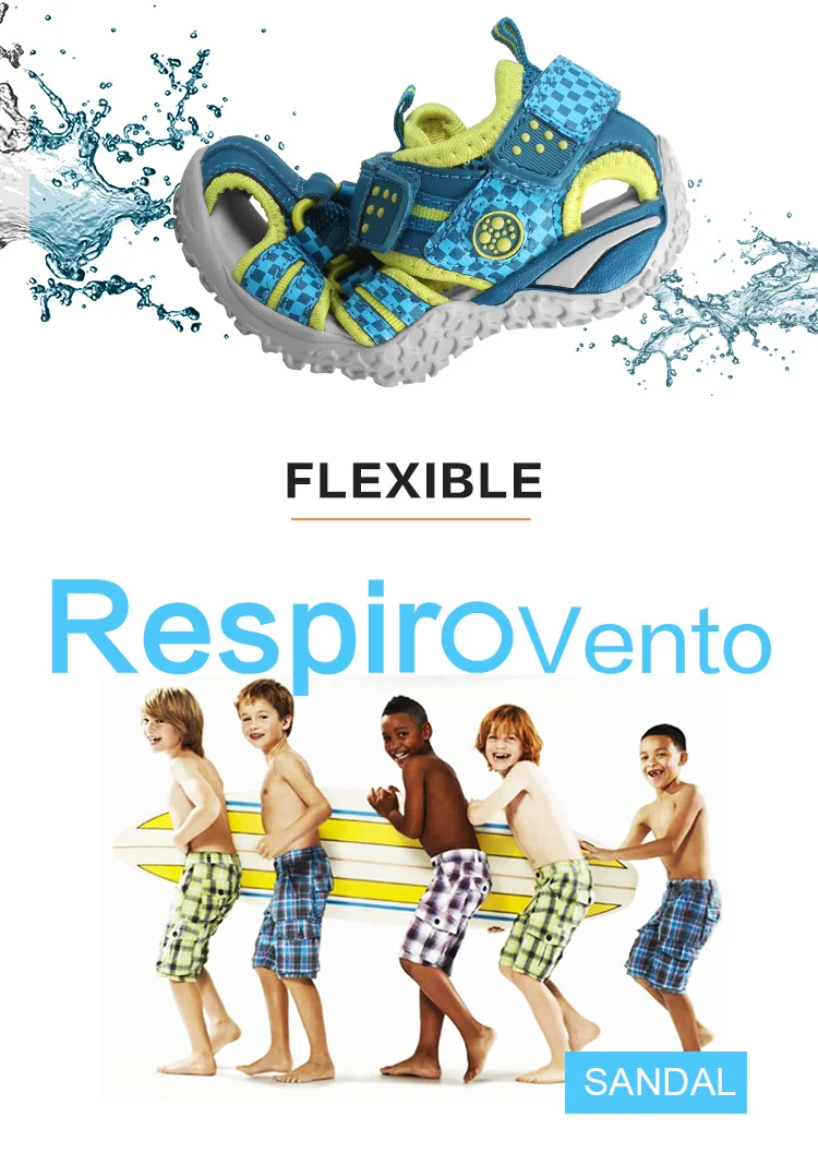 Uovo/Новые летние пляжные сандалии с закрытым носком; детская обувь; EU26-36 для мальчиков и девочек; камуфляжные детские плоские сандалии с цветами; нескользящие