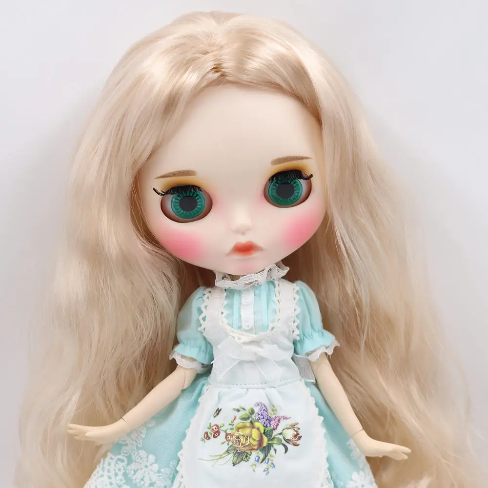 Neo Blythe Doll with Blonde Hair, White Skin, Matte Face & Jointed Body 1