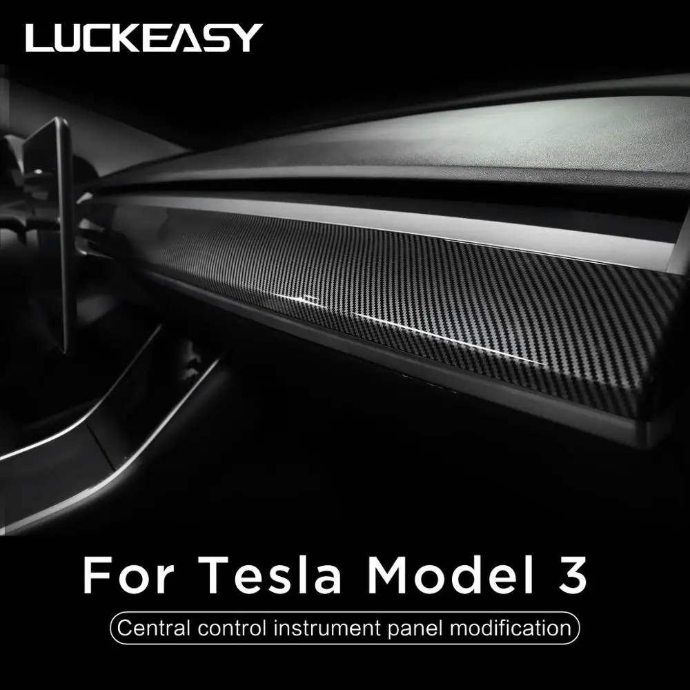 

LUCKEASY Car central control instrument panel for Tesla Model 3 2017-2019 Central console package kit protection
