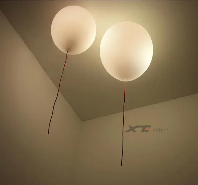 moderne enfants chambre ballon plafonniers en verre créatif abat-jour plafonnier lampe de plafond de salon e27 led contemporain
