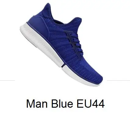 Xiaomi Mijia спортивная обувь, кроссовки высокого качества профессиональная Мода IP67 Водонепроницаемый без смарт чип ультра светильник обувь - Цвет: Man blue  EU44