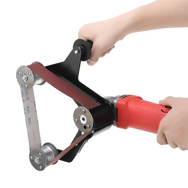 Metal fayle Aluminum Alloy Belt Sander Attachment Angle Grinder Bracket Polishing Pipe Tube for Wood Stainless Steel polishing Grinding Metal fayle Aluminum Alloy Belt Sander Attachment Angle Grinder Bracket Polishing Pipe Tube for Wood Stainless Steel polishing Grinding