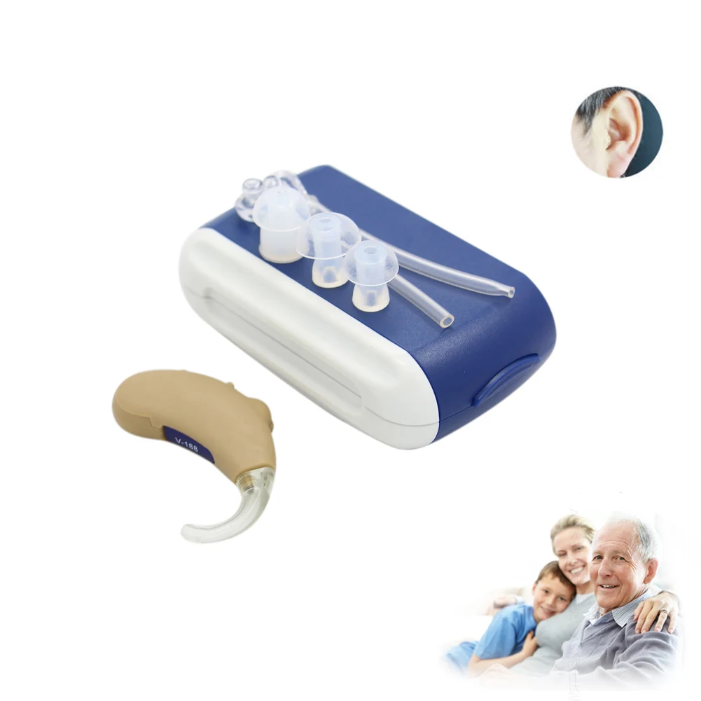 

Hearing Aid Aids Mini Sound Amplifier Enhancement BTE Tone Adjustable Kit Ear Care Device Health99