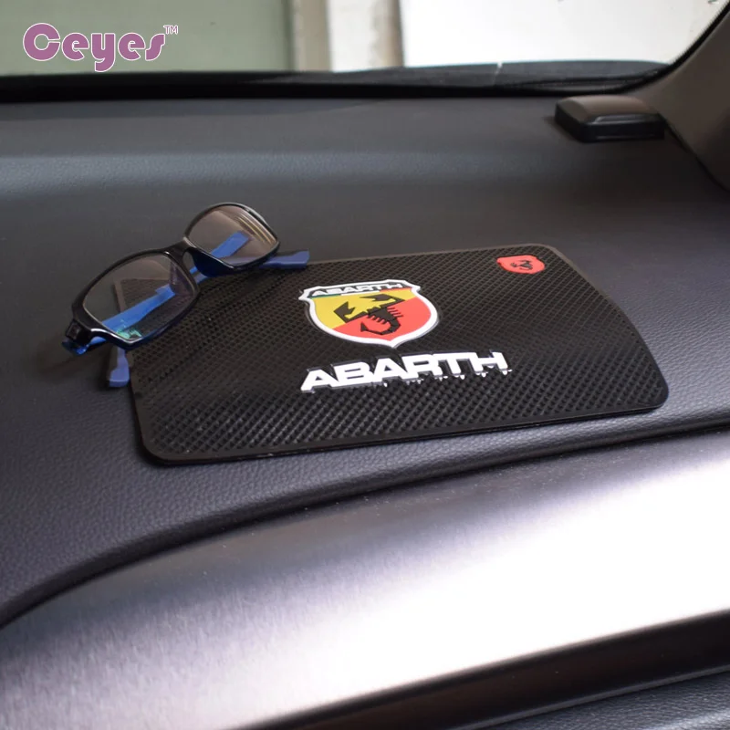 

Car-Styling Non-Slip Mat Case For Fiat Punto Abarth 500 124 Stilo Ducato Palio Badge Emblems Interior Accessories Car Styling