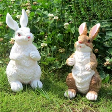 Outdoor Rabbit Figurines For Garden Decoration