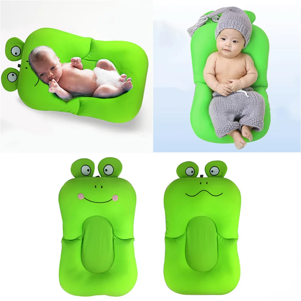 Дизайн Cartton форма лягушки подушка для купания Нескользящая детская подушка для ванны коврик безопасное сиденье для купания детский душ