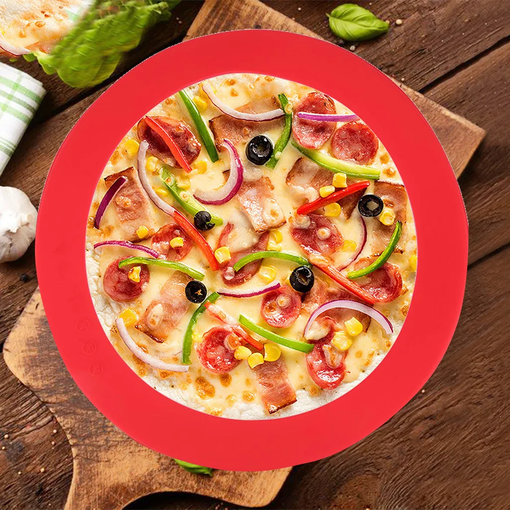 

Pizza cover 2019 10 Inches Silicone Crust Shields Protect Edge of Pies From Burning Mini Pie Pan