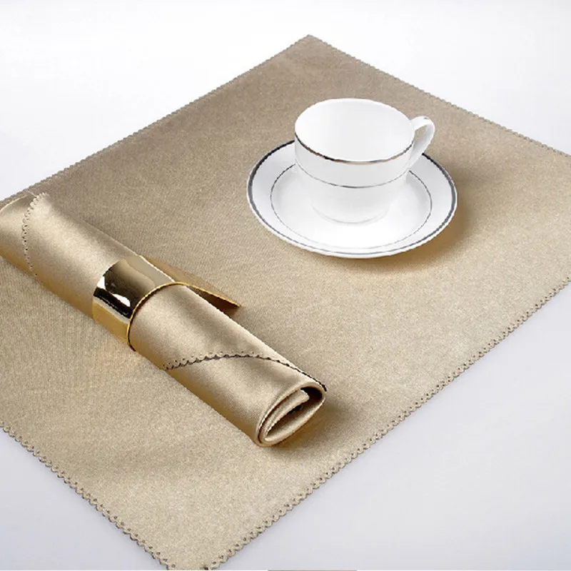 wedding gold cloth napkins Party Hotel Tableware Home Dinner Table Polyester Cloth Napkins Gold