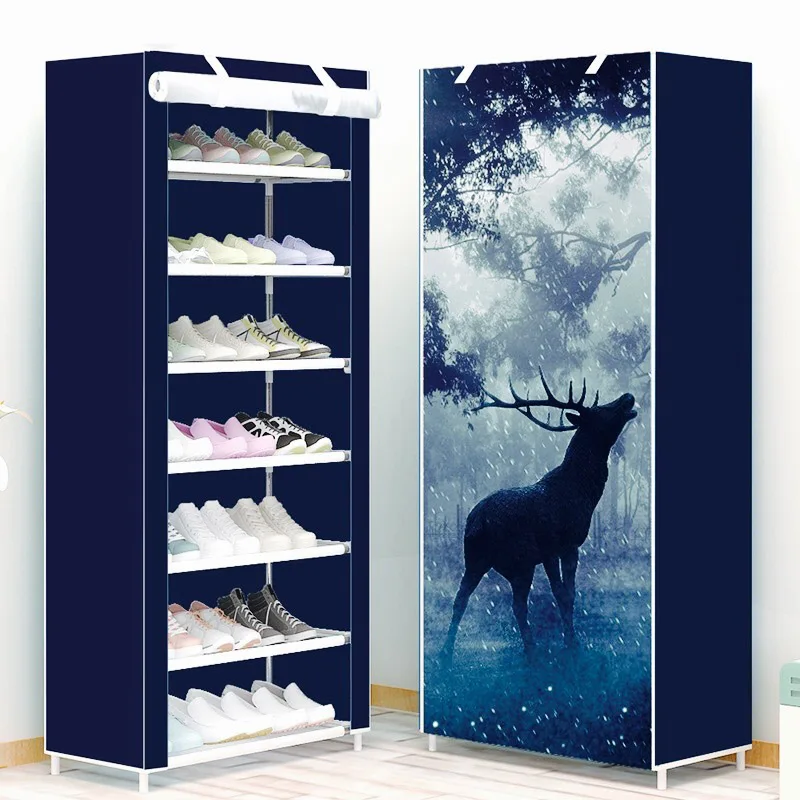 New style Shoe rack 7-layer 6-grid Non-woven fabrics large shoes rack stand removable shoe storage for home furniture creative shoe rack easy receive shoe rack non woven