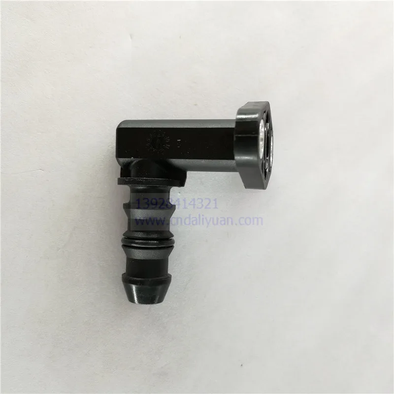 ID8 universal general plastic black color 90 degree adaptor auto Fuel line quick connector male