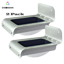 2 шт. светодиодный солнечный датчик света 16 Светодиодный s Открытый Беспроводной Солнечный PIR датчик движения свет/настенный светильник/огни безопасности