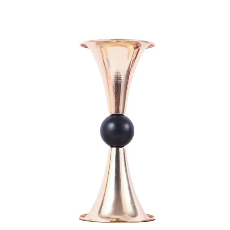 

Nordic Style Candle Holder Metal Candlestick Flower Vase Table Centerpiece Event Flower Rack Road Lead Wedding Decoration Orname