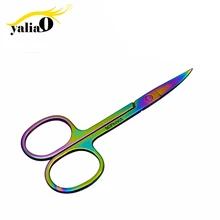 YALIAO, нержавеющая сталь, красочные ножницы для удаления волос, ножницы для макияжа, инструмент для макияжа, крепкий и крепкий для красоты