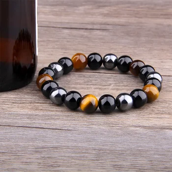 Bracelet Oeil De Tigre Et Hematite