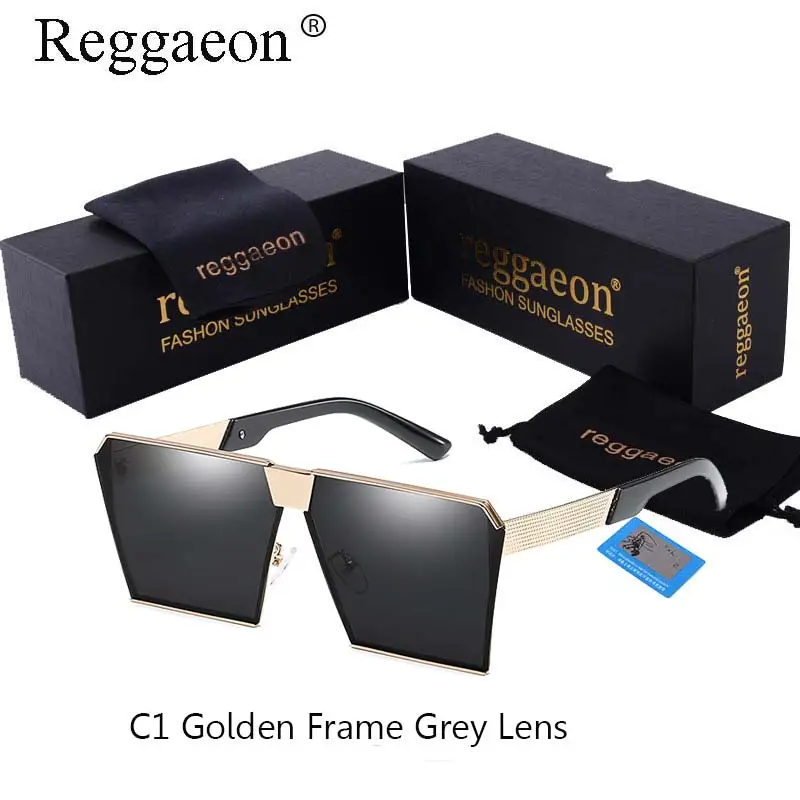 

Polarized SUNGLASSES square Rimless Sunglasses Women men Oversize Unique Shield Vintage Unusual hexagonal Flat sun glasses Color