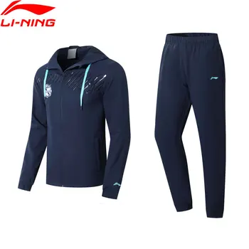 

Li-Ning Men Puebla Club Training Track Suit Soccer Teamwear Hooded Jacket+Pants li ning LiNing Sports Suits Sets AACN007 MSY189