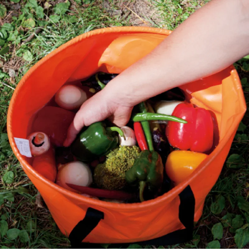 30L outdoor folding bucket camping supplies washing dishes telescopic basin fishing car storage basket picnic large tote